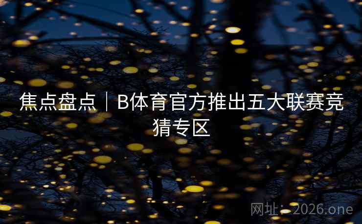 焦点盘点｜B体育官方推出五大联赛竞猜专区