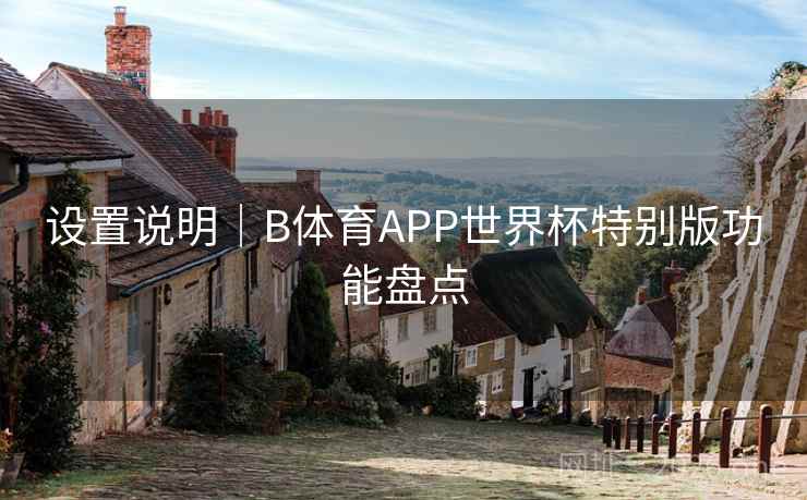 设置说明|B体育APP世界杯特别版功能盘点