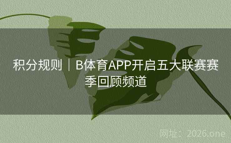积分规则|B体育APP开启五大联赛赛季回顾频道